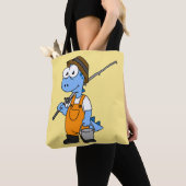 Tote Bag Illustration D'Un Pêcheur D'Allosaurus. (De près)