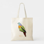 Tote Bag Illustration d'un pigeon à cou rose (Dos)