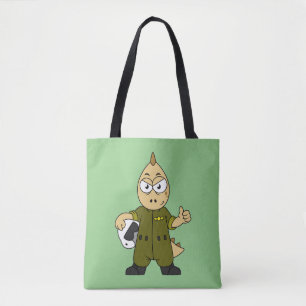 Tote Bag Illustration D'Un Pilote À Jet Allosaurus.