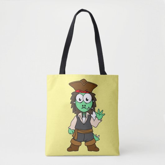 Tote Bag Illustration D'Un Pirate De Stegosaurus, Jack Spar (Devant)