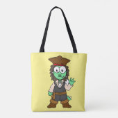 Tote Bag Illustration D'Un Pirate De Stegosaurus, Jack Spar (Dos)