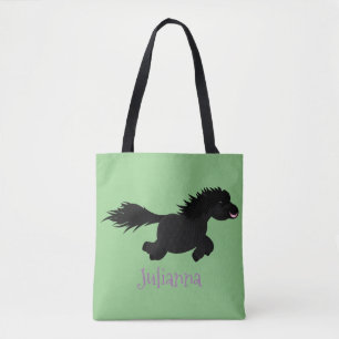 Tote Bag Illustration d'un poney de Shetland mignon