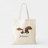 Tote Bag Illustration d'un poney mignon, courant, (Dos)