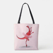 Tote Bag Illustration D'Un Raptor Danseur Ballerina. (Dos)