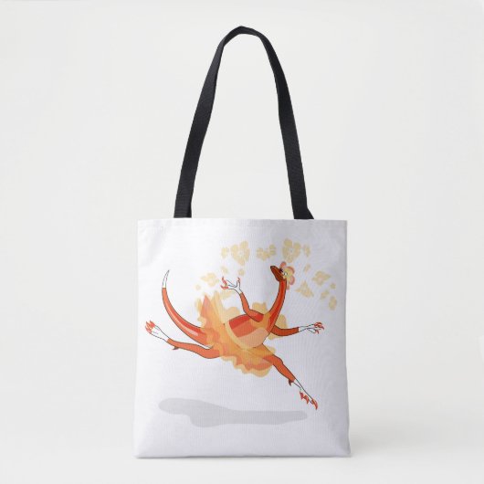 Tote Bag Illustration D'Un Raptor Danseur Ballerina. 2 (Devant)