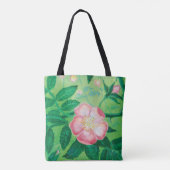 Tote Bag Illustration d'un Rose sauvage rose (Dos)