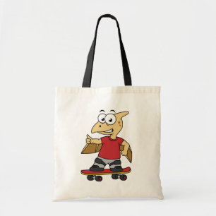 Tote Bag Illustration D'Un Skateboard De Ptérosaure.