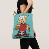 Tote Bag Illustration D'Un Skateboard De Ptérosaure. (De près)