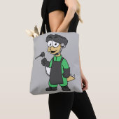 Tote Bag Illustration D'Un Soudeur De Stegosaurus. (De près)