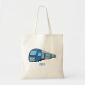 Tote Bag Illustration d'un train électrique (Devant)