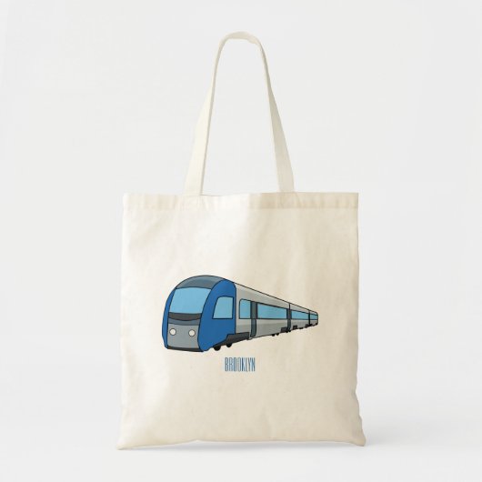 Tote Bag Illustration d'un train électrique (Devant)