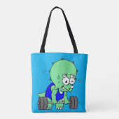 Tote Bag Illustration D'Un Tricératops Poids De Levage. (Dos)