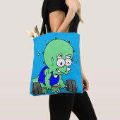 Tote Bag Illustration D'Un Tricératops Poids De Levage. (De près)