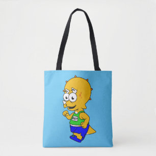 Tote Bag Illustration D'Un Tricératops Runner.