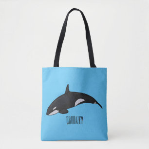 Tote Bag Illustration d'une baleine tueuse