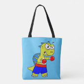 Tote Bag Illustration D'Une Boxe De Spinosaurus. (Dos)
