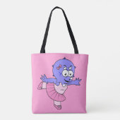 Tote Bag Illustration D'Une Danse De Ballet Triceratops. (Dos)