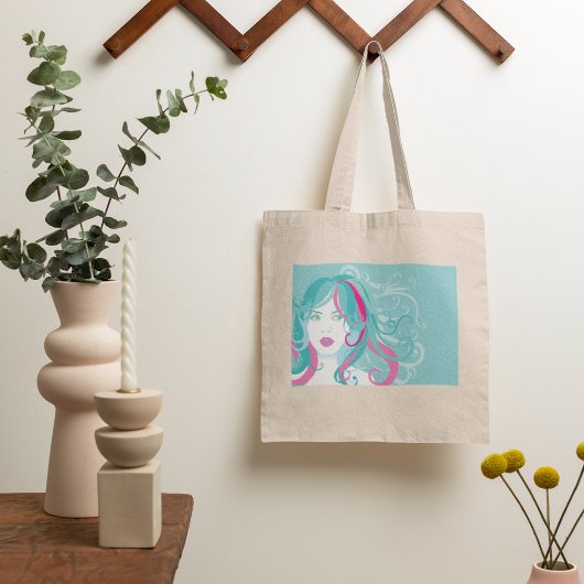 Tote Bag Illustration d'une femme artiste