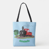 Tote Bag Illustration d'une locomotive à vapeur mûre (Dos)