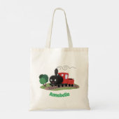 Tote Bag Illustration d'une locomotive à vapeur mûre (Dos)