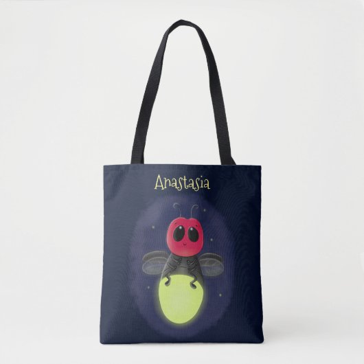 Tote Bag Illustration d'une luciole à éclair mignon (Devant)