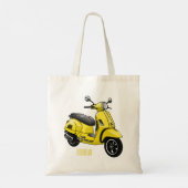 Tote Bag Illustration d'une moto cyclable (Dos)