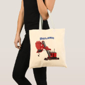 Tote Bag Illustration d'une pelle à vapeur rouge mou (Devant (produit))