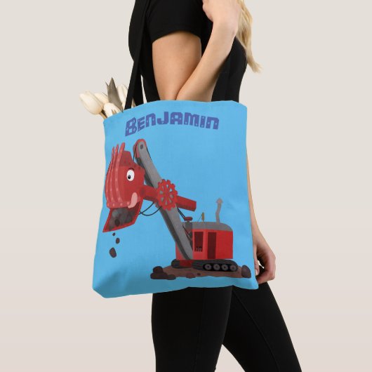 Tote Bag Illustration d'une pelle à vapeur rouge mou (De près)