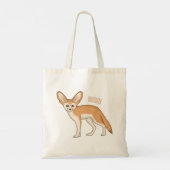 Tote Bag Illustration Fennec fox (Dos)