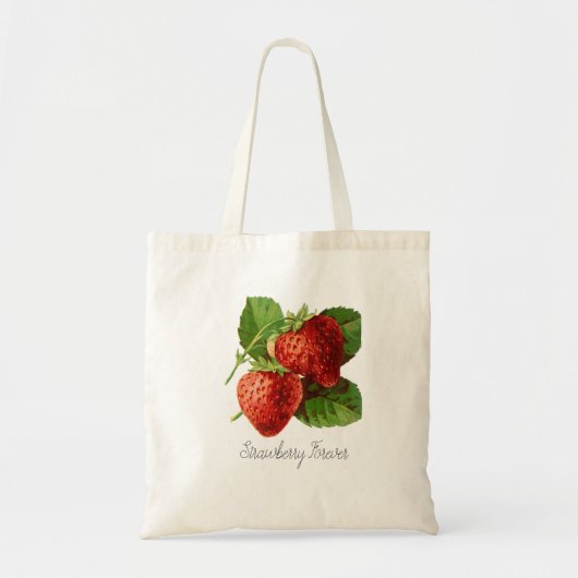 Tote Bag Illustration Fourre-tout de fraise (Devant)