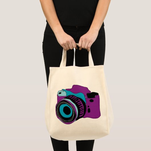 Tote Bag Illustration graphique de la caméra (Devant (produit))