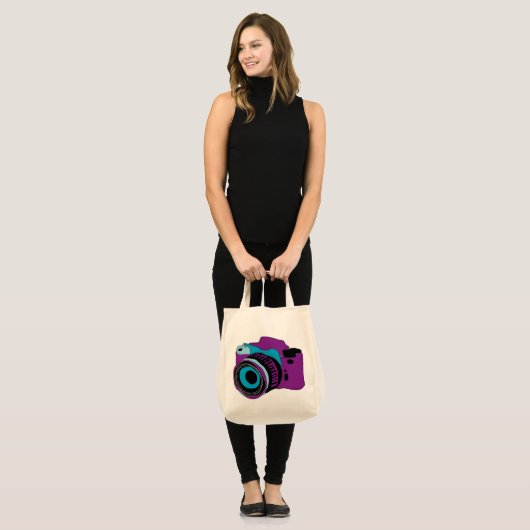 Tote Bag Illustration graphique de la caméra (Devant (modèle))