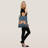 Tote Bag Illustration graphique des renards orange mignons (Sur le modèle)