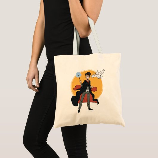 Tote Bag Illustration HARRY POTTER™ et Hedwig (Devant (produit))