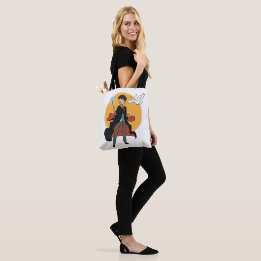 Tote Bag Illustration HARRY POTTER™ et Hedwig (Sur le modèle)
