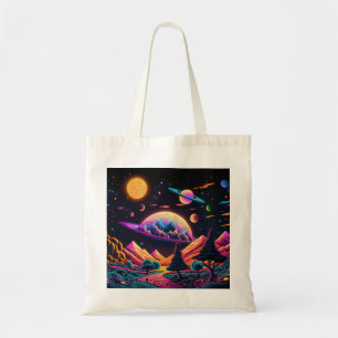 Tote Bag Illustration horizontale du paysage futur