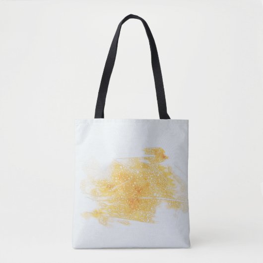 Tote Bag Illustration jaune et blanche (Devant)