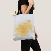 Tote Bag Illustration jaune et blanche (De près)