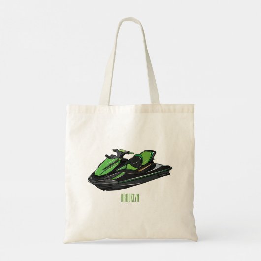 Tote Bag Illustration Jet ski (Dos)