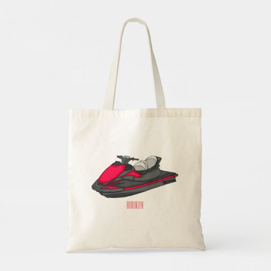 Tote Bag Illustration Jet ski (Dos)