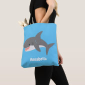 Tote Bag Illustration joyeuse du grand requin blanc (De près)