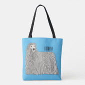 Tote Bag Illustration Komondor pour chien (Dos)