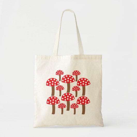 Tote Bag Illustration mignonne de champignon rouge (Devant)