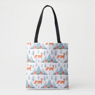 Tote Bag Illustration mignonne de motif de Fox et de