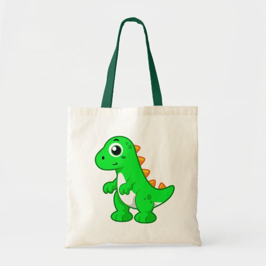 Tote Bag Illustration Mignonne Du Tyrannosaurus Rex. (Devant)