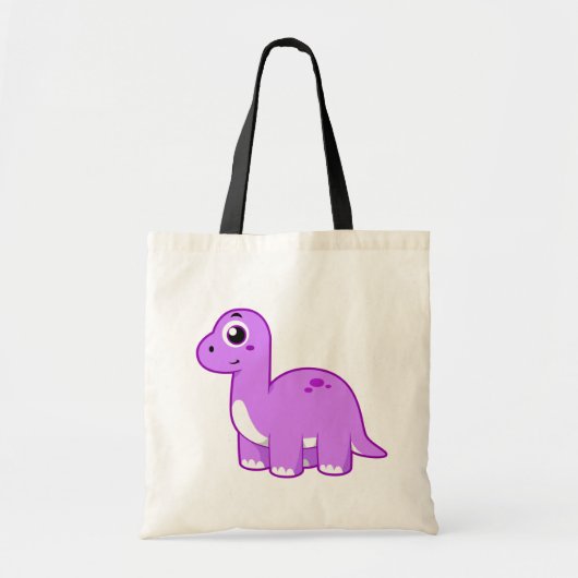 Tote Bag Illustration Mignonne D'Un Brontosaurus Dinosaure. (Devant)