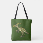 Tote Bag Illustration Mignonne D'Un Parasaurolophus Dinosau (Dos)
