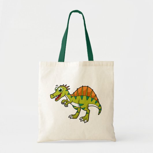Tote Bag Illustration Mignonne D'Un Spinosaure Souriant. (Devant)