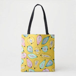 Tote Bag Illustration motif d'impression de fruits tropicau