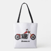 Tote Bag Illustration motocyclette de style hélicoïdal (Dos)